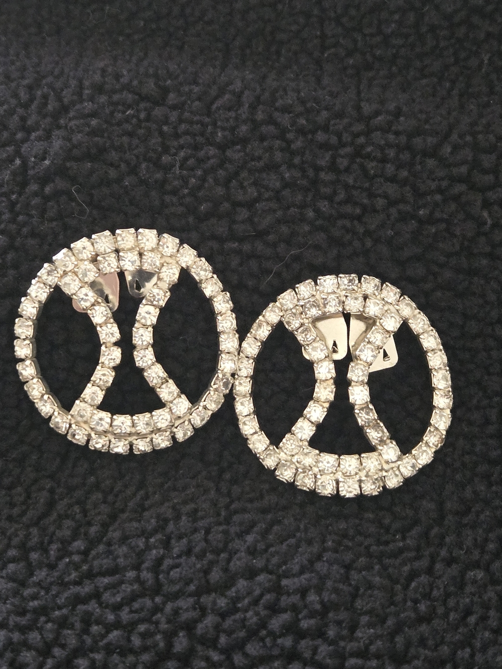 Vintage Crystal Shoe Clips - Sparkling Silver Tone